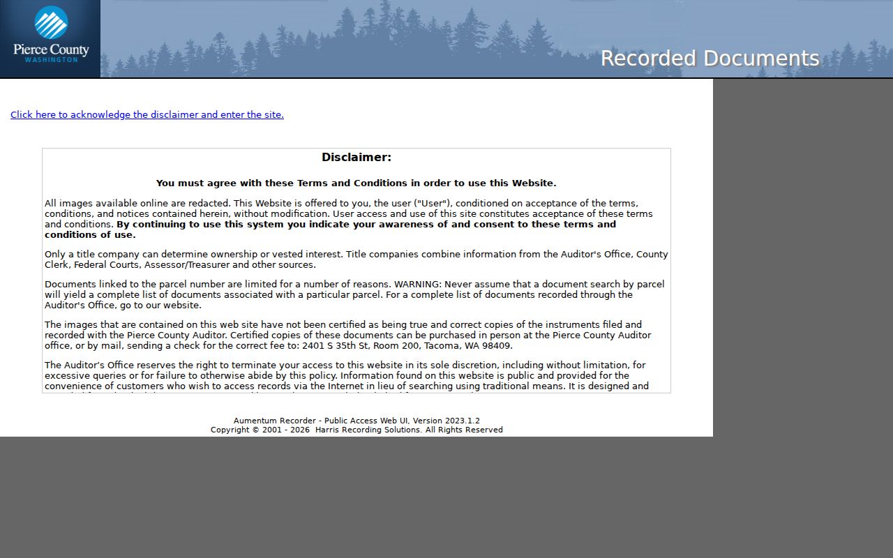 University Place people search in Pierce County recorded documents